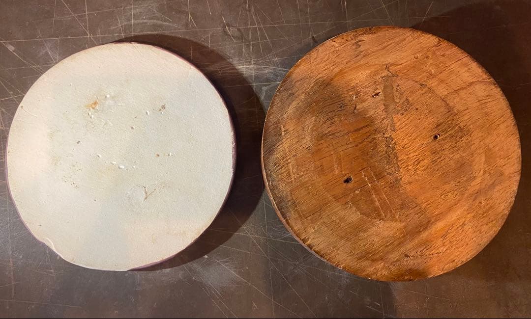 中国青磁タイル　龍・玉　鑑賞台座　　２点セット ヴィンテージ　レア 台湾茶器