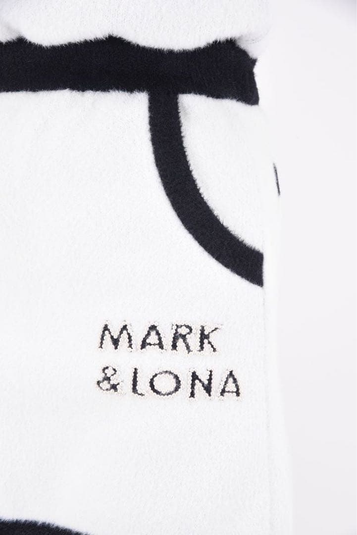 ロゴジャガード×パール バイカラー プルオーバーニット セットアップ