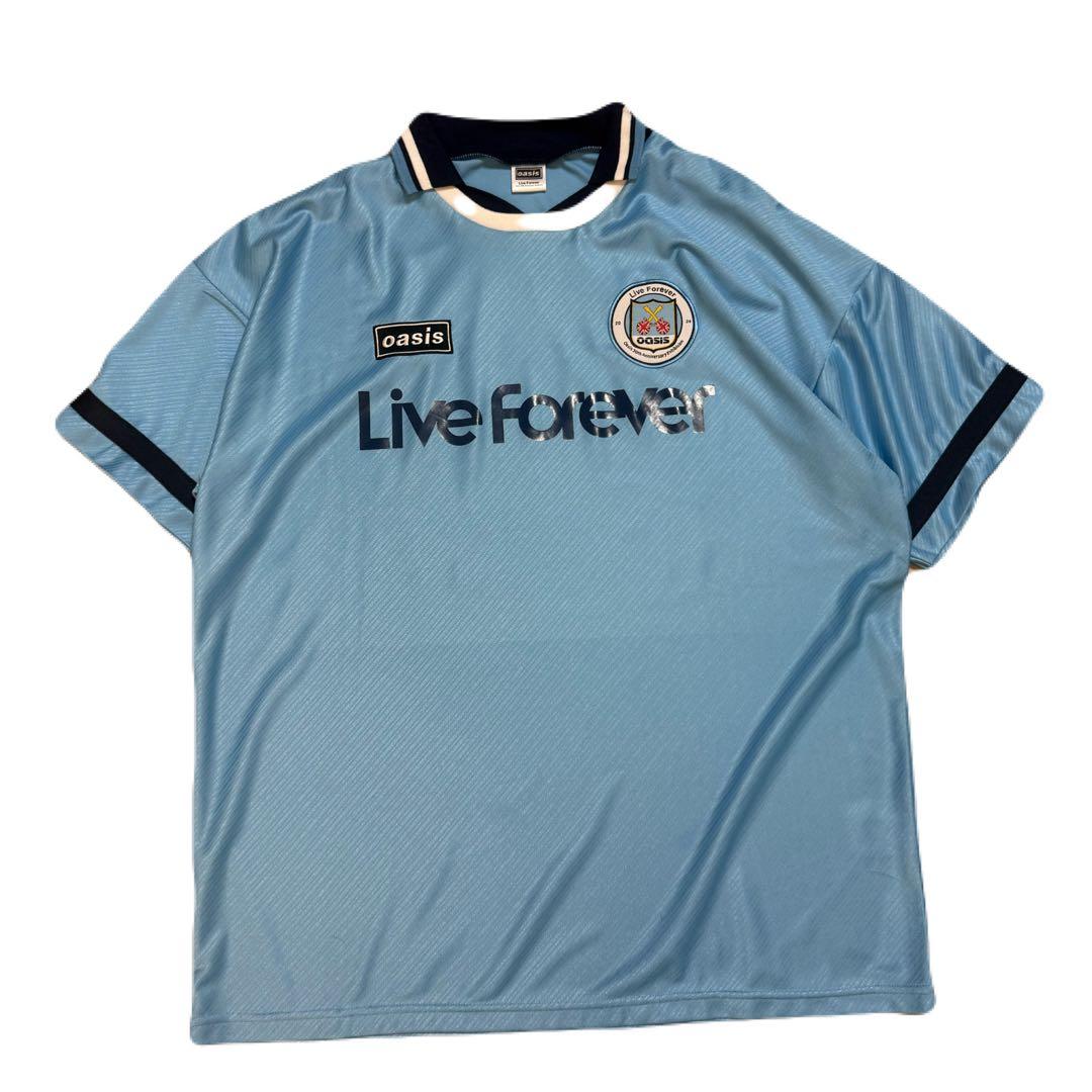 《オアシス》Oasis Live Forever シャツ 水色 30