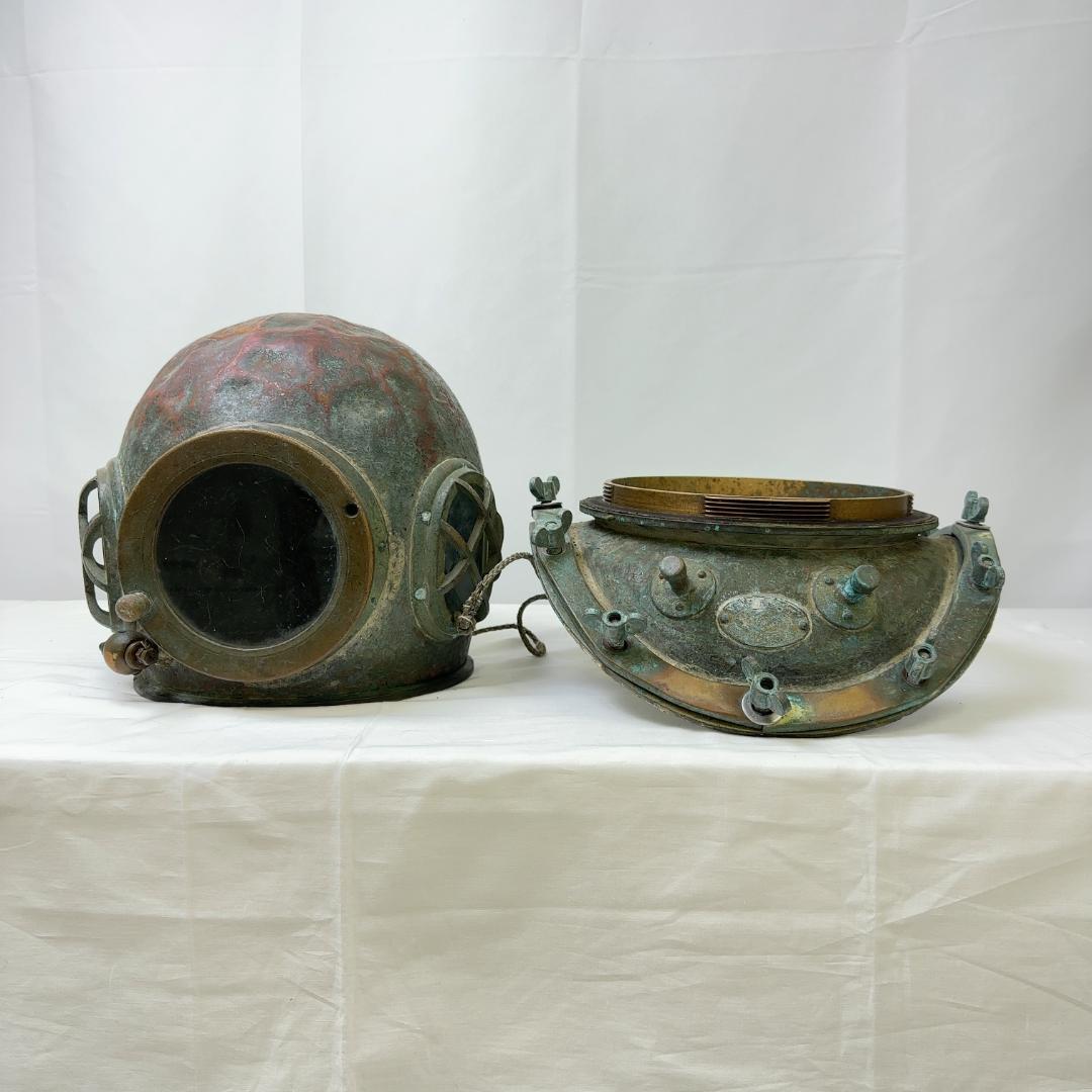 【S1231-900-10】東亜潜水機アンティーク 潜水ヘルメット 骨董品