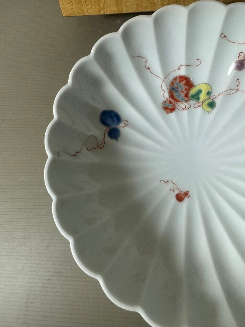 2417 深川製磁　花瓢箪　菊割鉢　未使用
