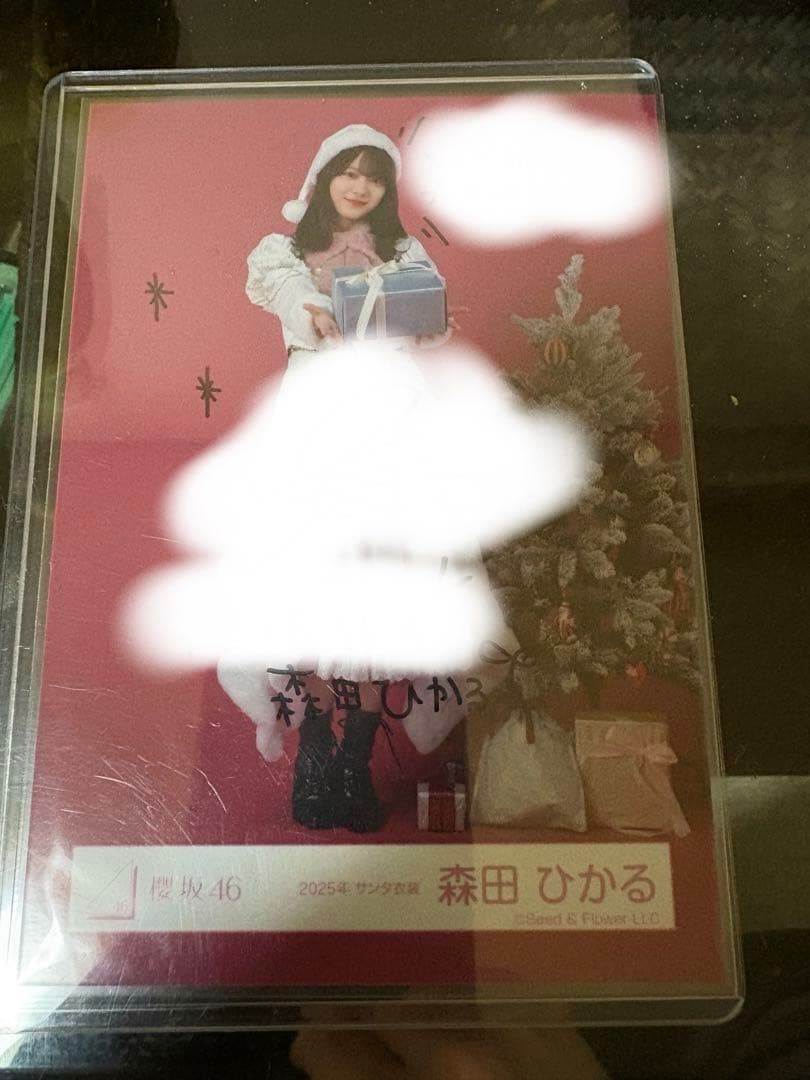 森田ひかる サイン入り2025クリスマス写真