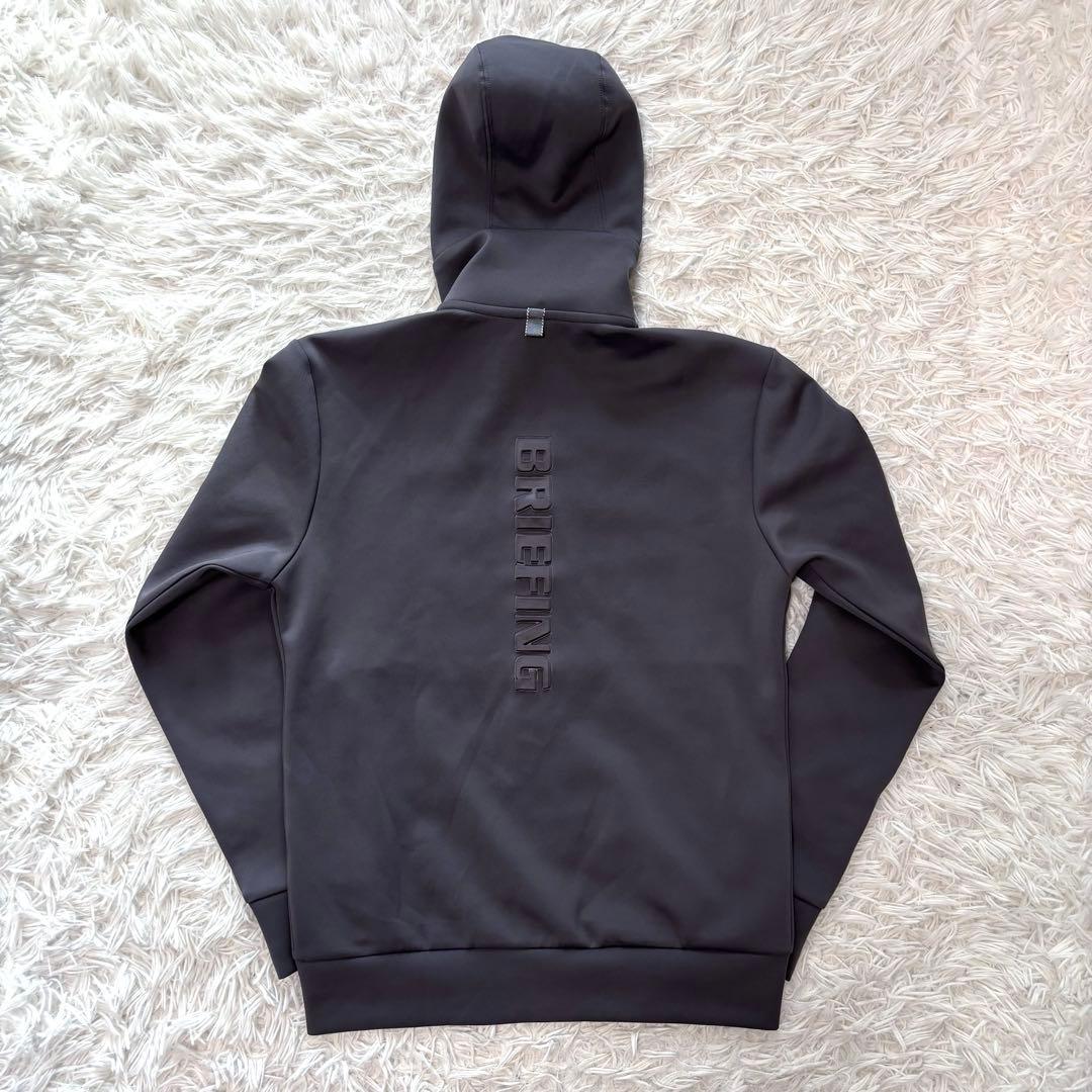 美品 ブリーフィングゴルフ ブルゾン ストレッチ 3D バックロゴ ゴルフウェア