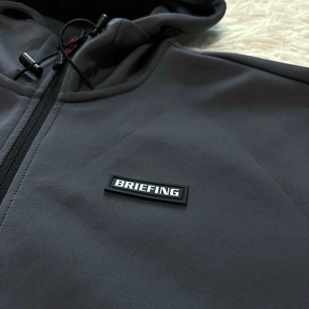 美品 ブリーフィングゴルフ ブルゾン ストレッチ 3D バックロゴ ゴルフウェア