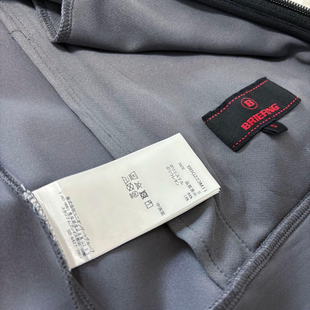 美品 ブリーフィングゴルフ ブルゾン ストレッチ 3D バックロゴ ゴルフウェア