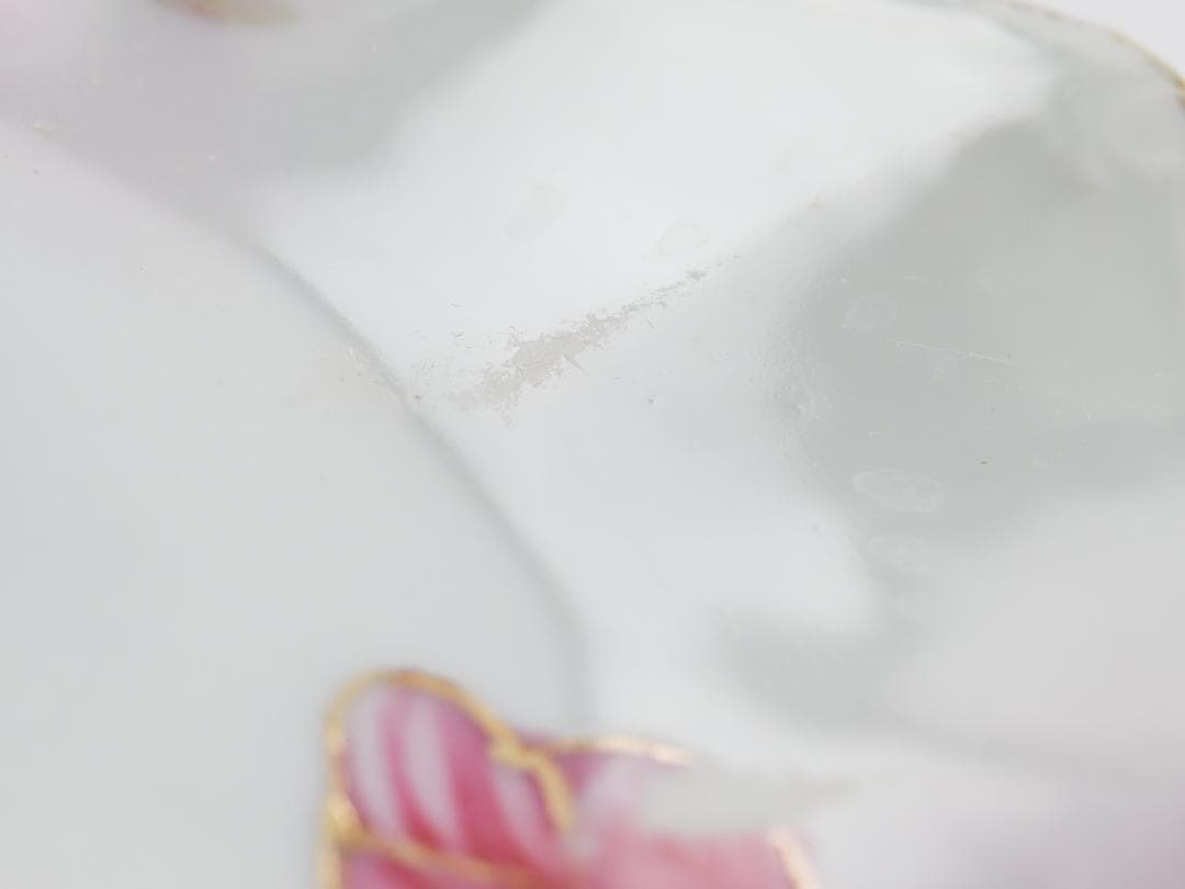 オールドノリタケ ハンドペイント 金彩薔薇絵 プレートセット 4枚 23cm