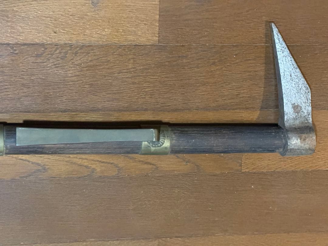 【古美術】鳶口 火消し 骨董 アンティーク 家紋入り 時代物