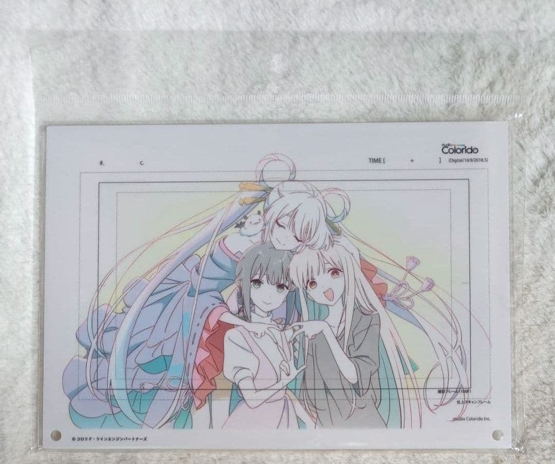 超かぐや姫！　ラフ原画　アクリルパネル　かぐや　酒寄彩葉　月見ヤチヨ