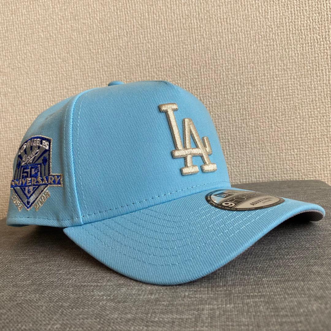 【海外限定】ニューエラ ロサンゼルスドジャース 9FORTY Aフレーム スカイ