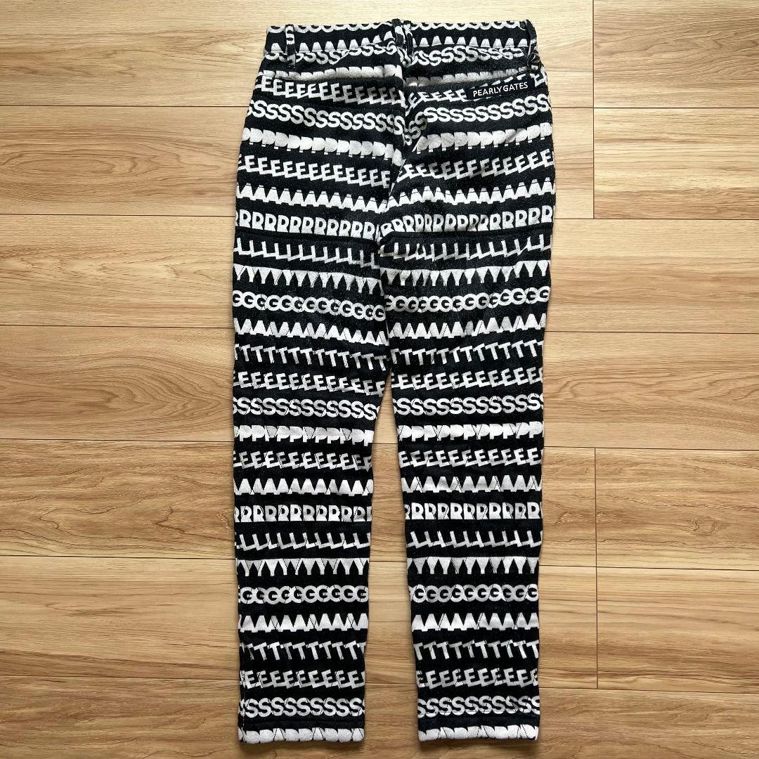 PEARLY GATES パーリーゲイツ　総柄　中綿入り　ゴルフパンツ　ロゴ
