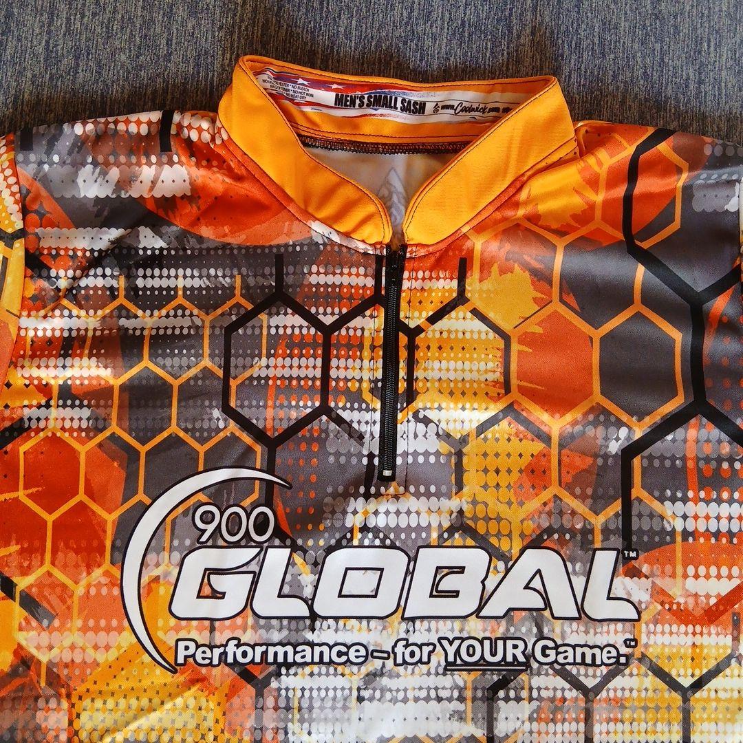 ✨新品✨GLOBAL900　Mサイズ　オレンジ　USA製　ボウリングウェア