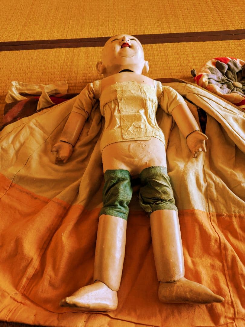 【お値下げ】　明治期　150年前　60センチ 市松人形　ビスクドール　抱き人形