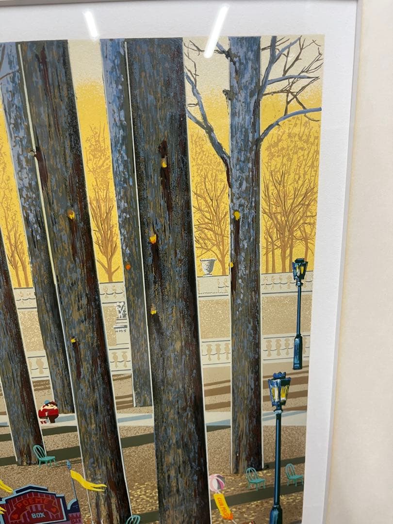 ヒロ・ヤマガタ　シルクスクリーン作品　アコーディオンプレイヤー