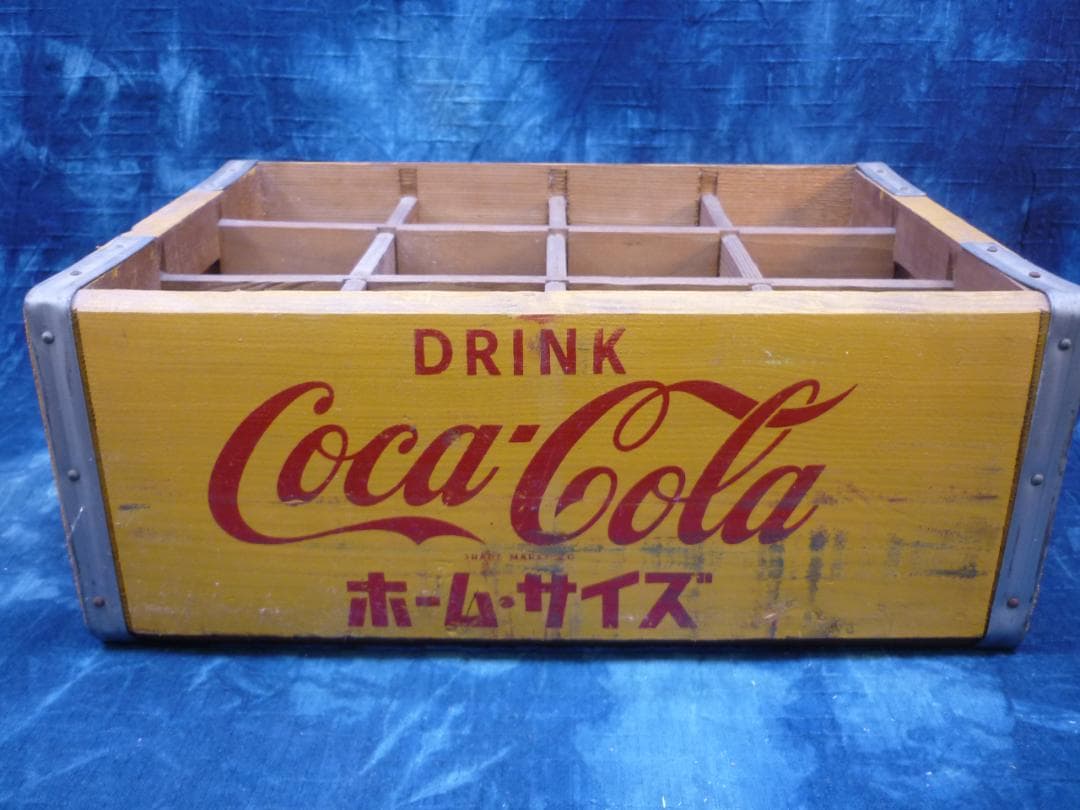 中古極美品 コカコーラ木箱 ホーム・サイズ 500ml瓶×12本 G16689