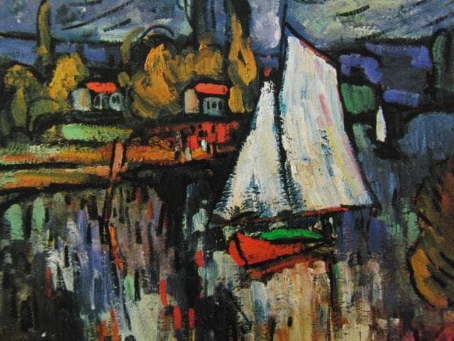 モーリス・ド・ヴラマンク、セーヌの眺め、希少な画集より、新品高級額装付