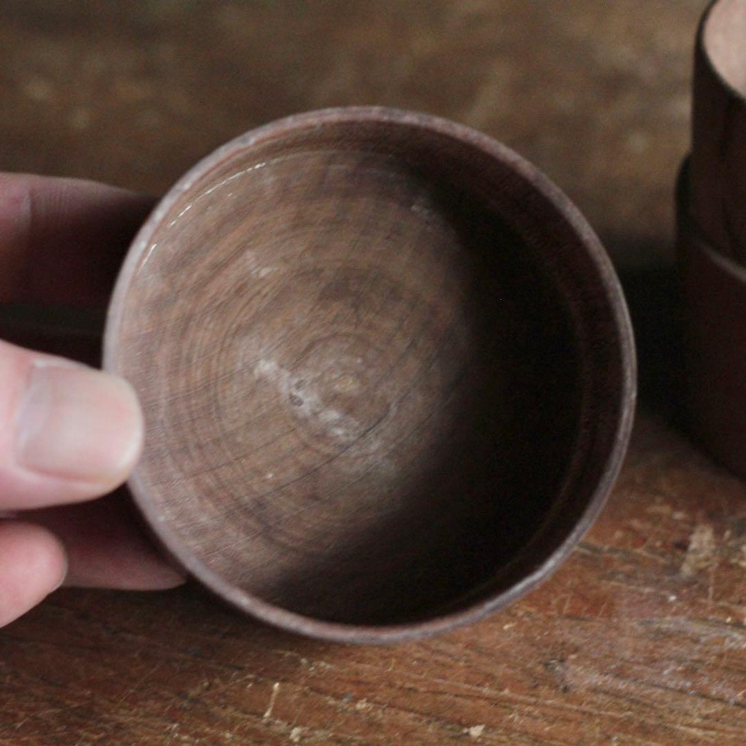 佳き木肌 古い 茶筒 茶入 古道具 アンティーク