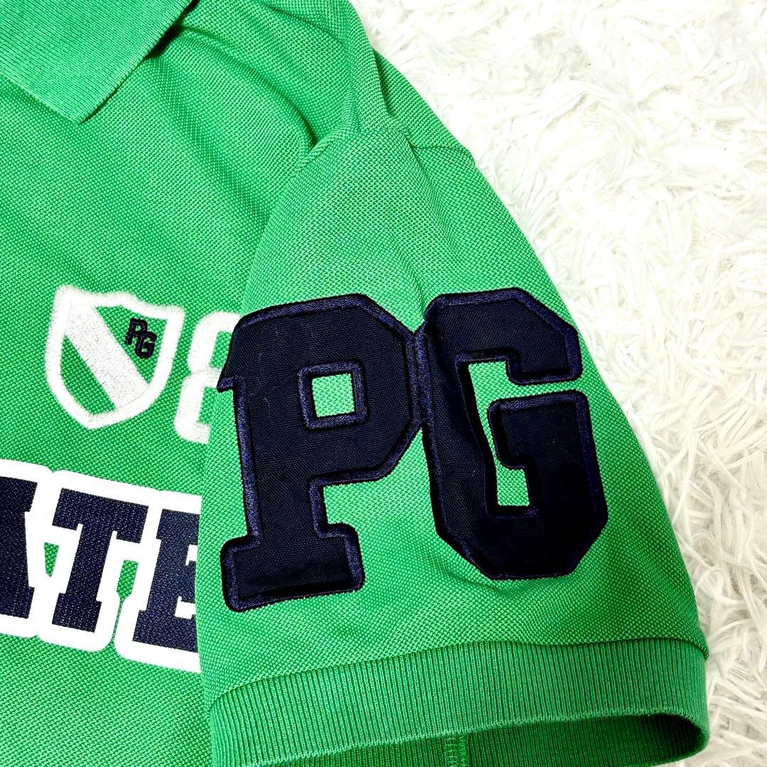 【極美品】パーリーゲイツ　半袖ポロシャツ　ロゴ　ゴルフ グリーン　M