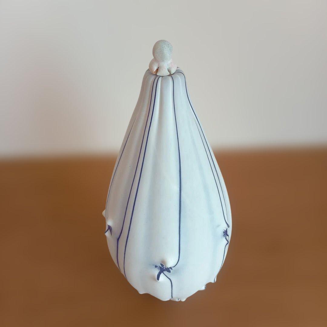 現代ガラス作家　富永一真　『～青の～』