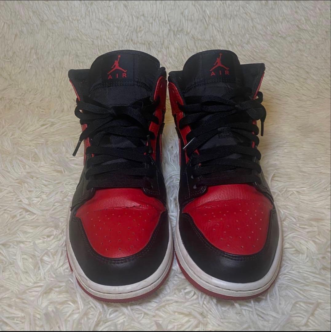 ☆美品☆NIKE AJ1 Bred Toe レッド×ブラック 27.5cm