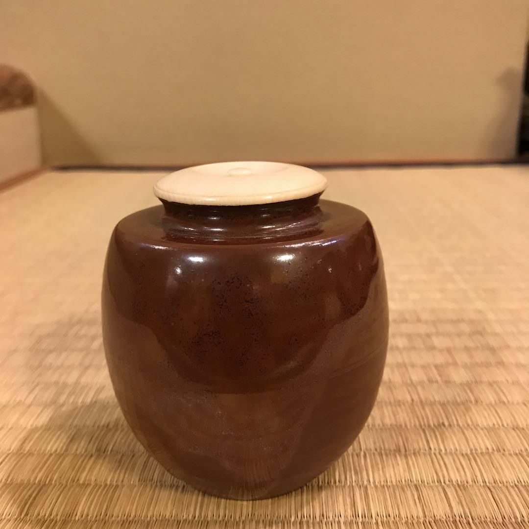 茶道具　初花写茶入