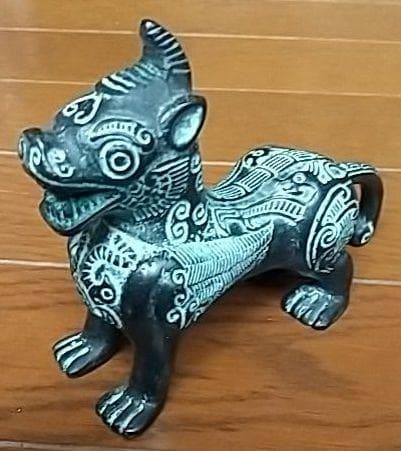 5%寄付☆ 金運を呼ぶ霊獣 置物 狻猊 金運縁起物