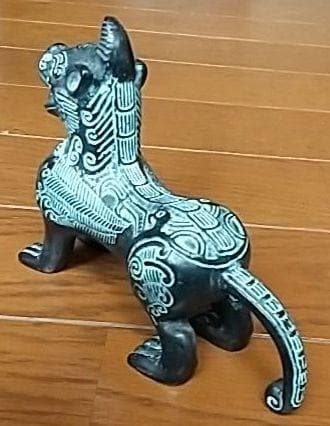 5%寄付☆ 金運を呼ぶ霊獣 置物 狻猊 金運縁起物