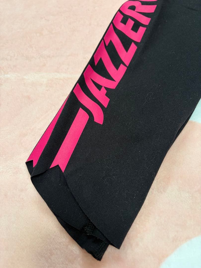 ジャザサイズ　レギンス　上下　セット③黒　ピンクロゴ　Jazzercise