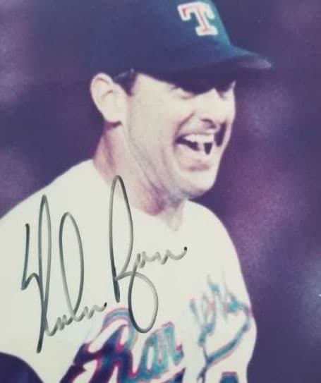 ノーラン・ライアン、直筆サイン入、フォトフレーム、MLB公式商品。MLB証明刻印