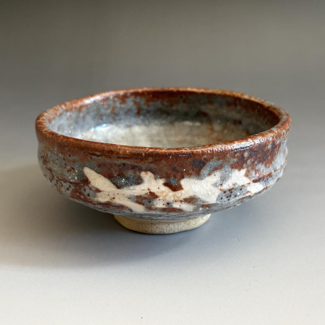 野中春清　鼠志野　平茶碗　即中斎書付　茶道具　表千家