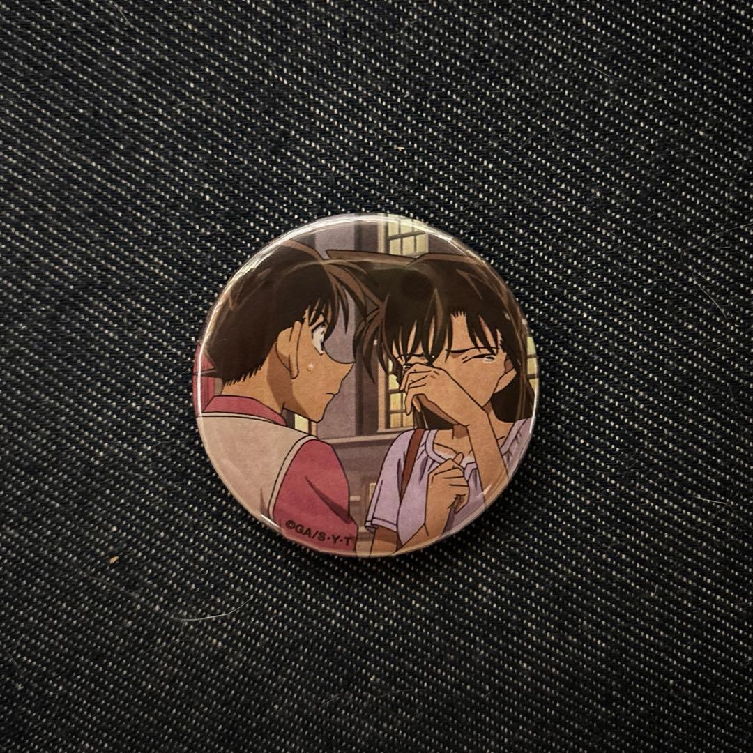 名探偵コナン　工藤新一　毛利蘭　缶バッジ　ソラマチ　日テレ屋