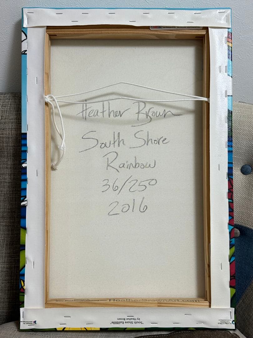 nijiijin ヘザーブラウン ジクレー キャンパスプリント絵画 虹