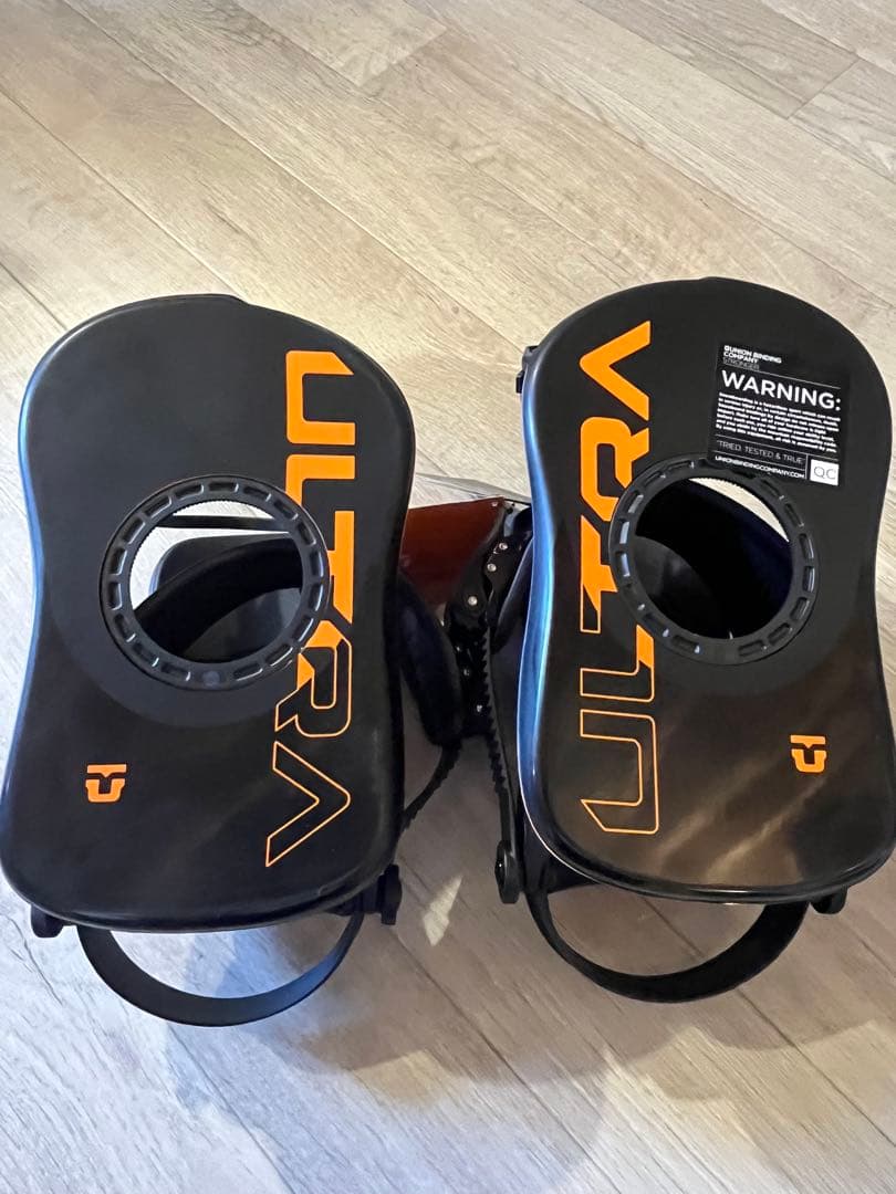 ULTRA スノーボード ビンディング 黒/オレンジ　Lサイズ