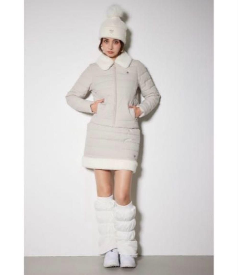 RIENDA GOLF ファーキルティングジャケットスカート　セットアップダウン