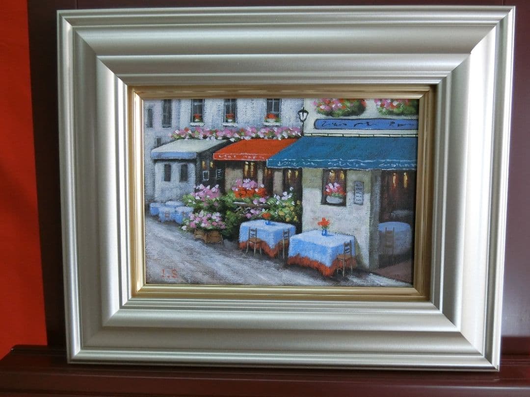 【ART】新屋敷一平真筆(オープンカフェ)サムホール