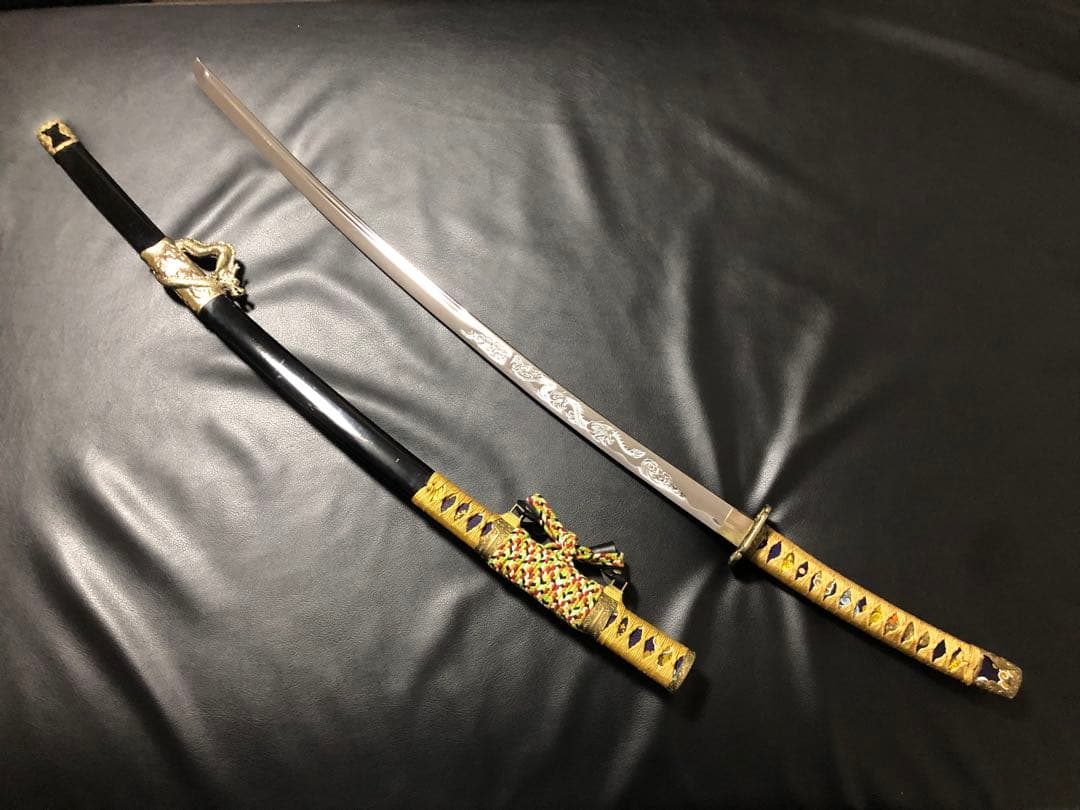 刀　かたな　剣　樋入龍掘り刀身　長尺　模造刀　模擬刀　舞踊　大衆演劇