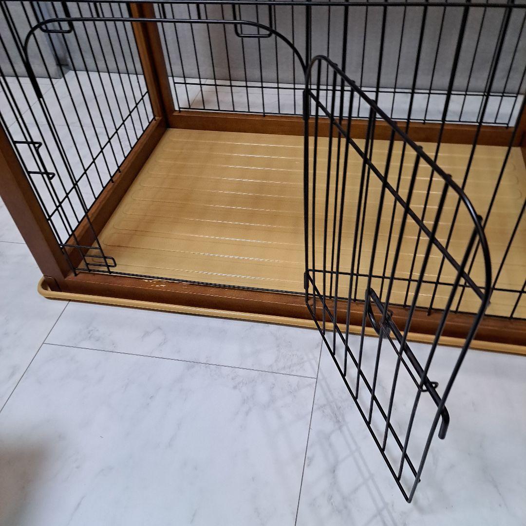 犬用ケージ 木製フレーム　屋根付き　ハウス　サークル　オマケつき