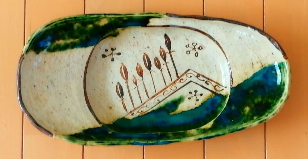 candy　菓子皿　織部　織部焼　織部菓子器