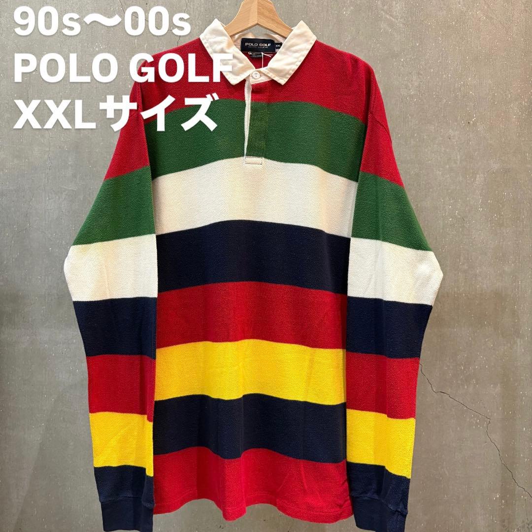 90s〜00s POLO GOLF ラガーシャツ ポロ ゴルフ ボーダー
