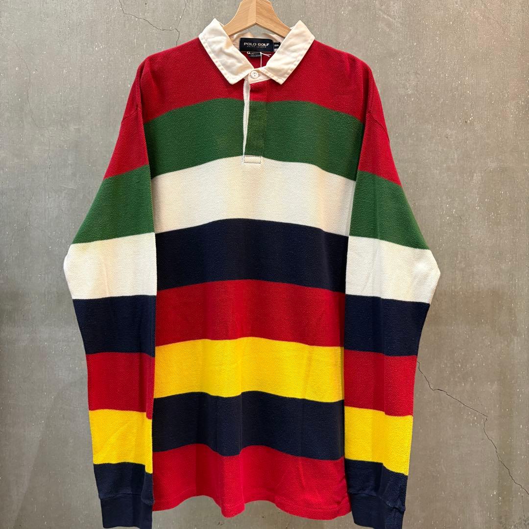 90s〜00s POLO GOLF ラガーシャツ ポロ ゴルフ ボーダー