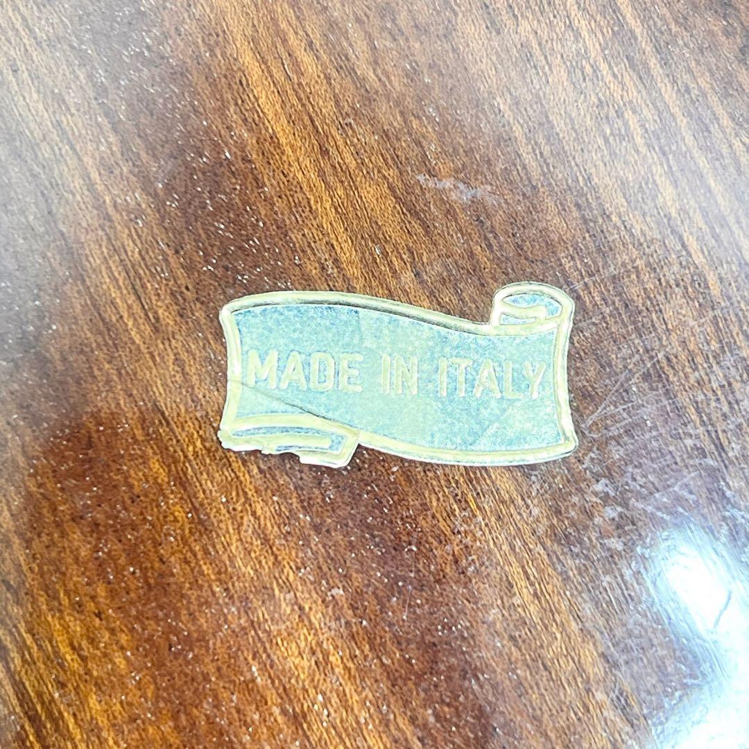 イタリア製 象嵌細工 木製テーブル サイドテーブル