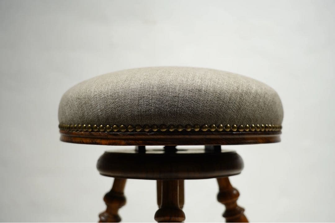 ナポレオンスツール　ピアノ椅子　フランスアンティーク　チェア