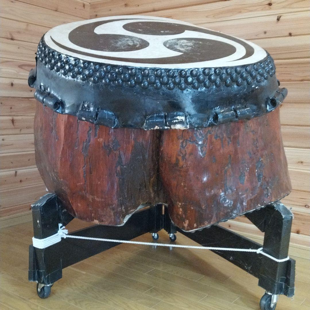 【世界に1台の超貴重な巨大和太鼓・大太鼓・大杉胴】アンティーク、打楽器、ドラム