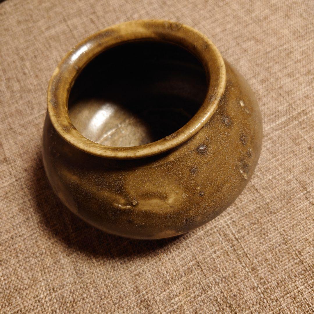 李朝飴釉算盤玉形壺