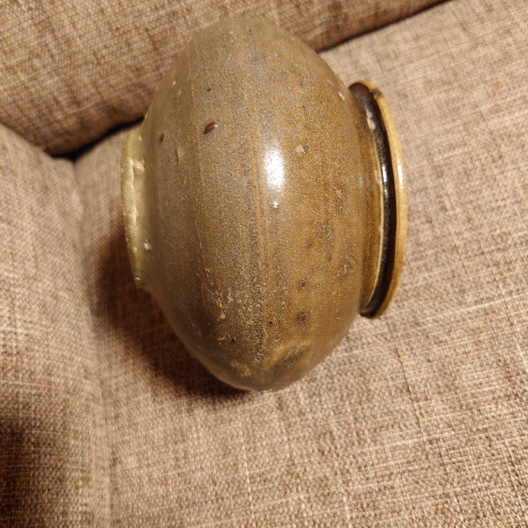 李朝飴釉算盤玉形壺