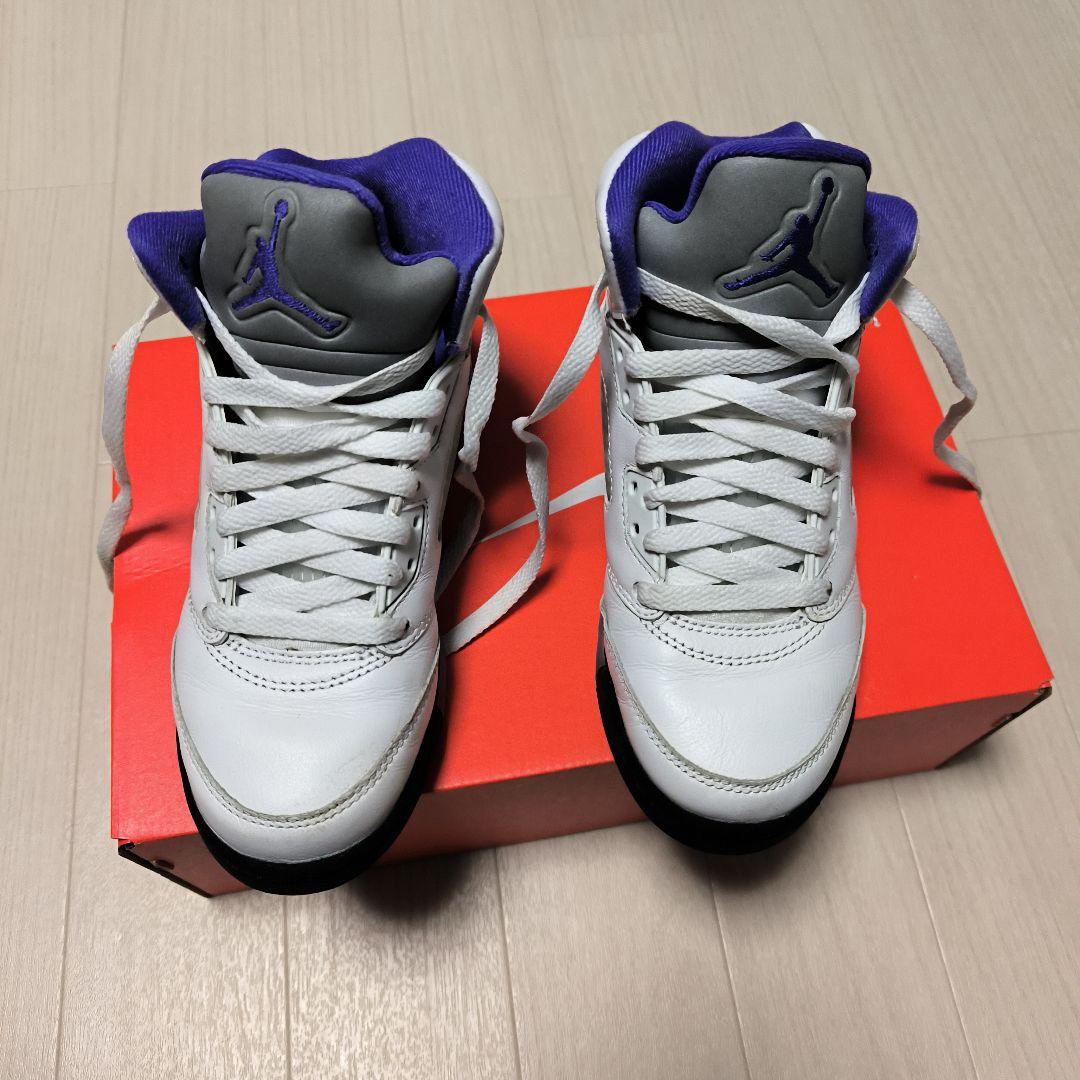 エアジョーダン5 レトロ　 ホワイト/パープル