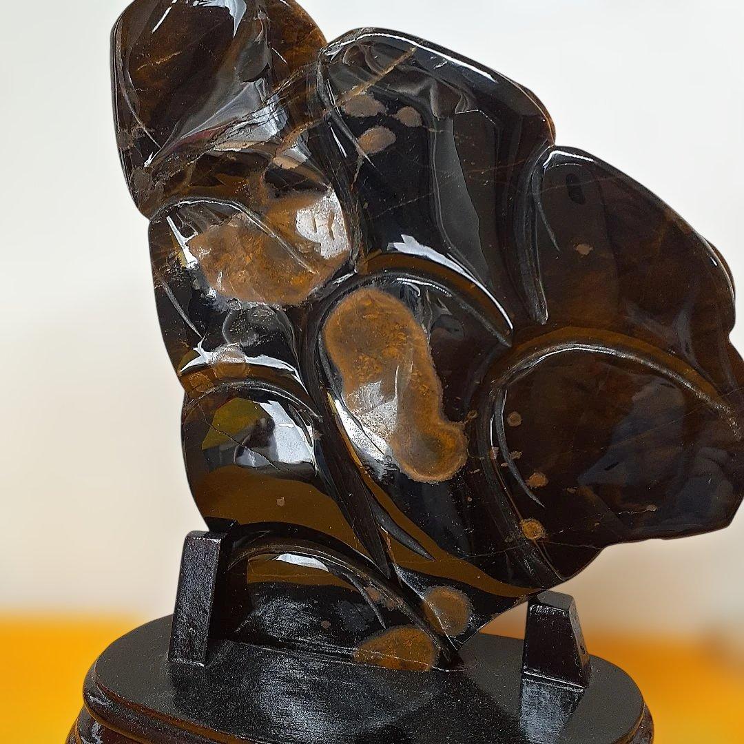 最終お値下げタイガーアイ龍神置物金運仕事運アップ