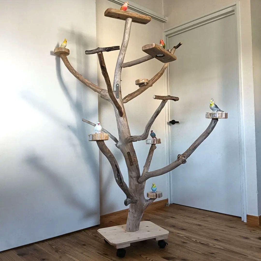 バードアスレチックジム 大型 ⑪ 天然木 自然木 流木 インコ おもちゃ