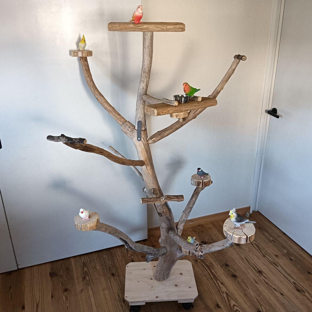 バードアスレチックジム 大型 ⑪ 天然木 自然木 流木 インコ おもちゃ