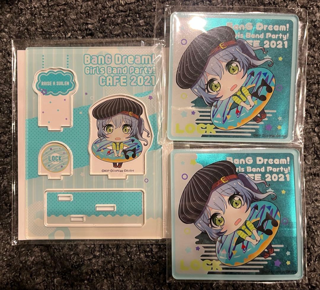 バンドリ ロック 朝日六花 カフェ 2021 アクリルスタンド コースター