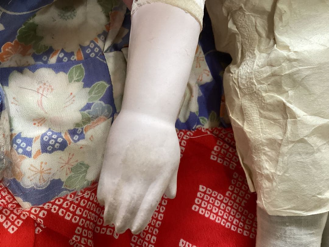 市松人形　人形師　伊藤直島作　昭和レトロ　抱き人形　吹子付き　ガラス眼　人毛